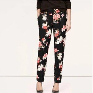 LOFT Drapey Floral Marisa Fit Pants